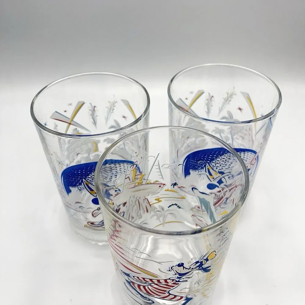 McDonald's WALT DISNEY World 25th Anniversary Glasses Lot Of 3